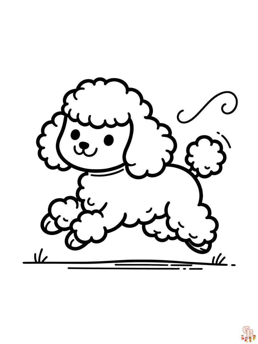 cute poodle coloring pages