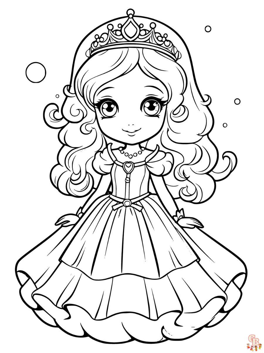 cute princesses coloring pages