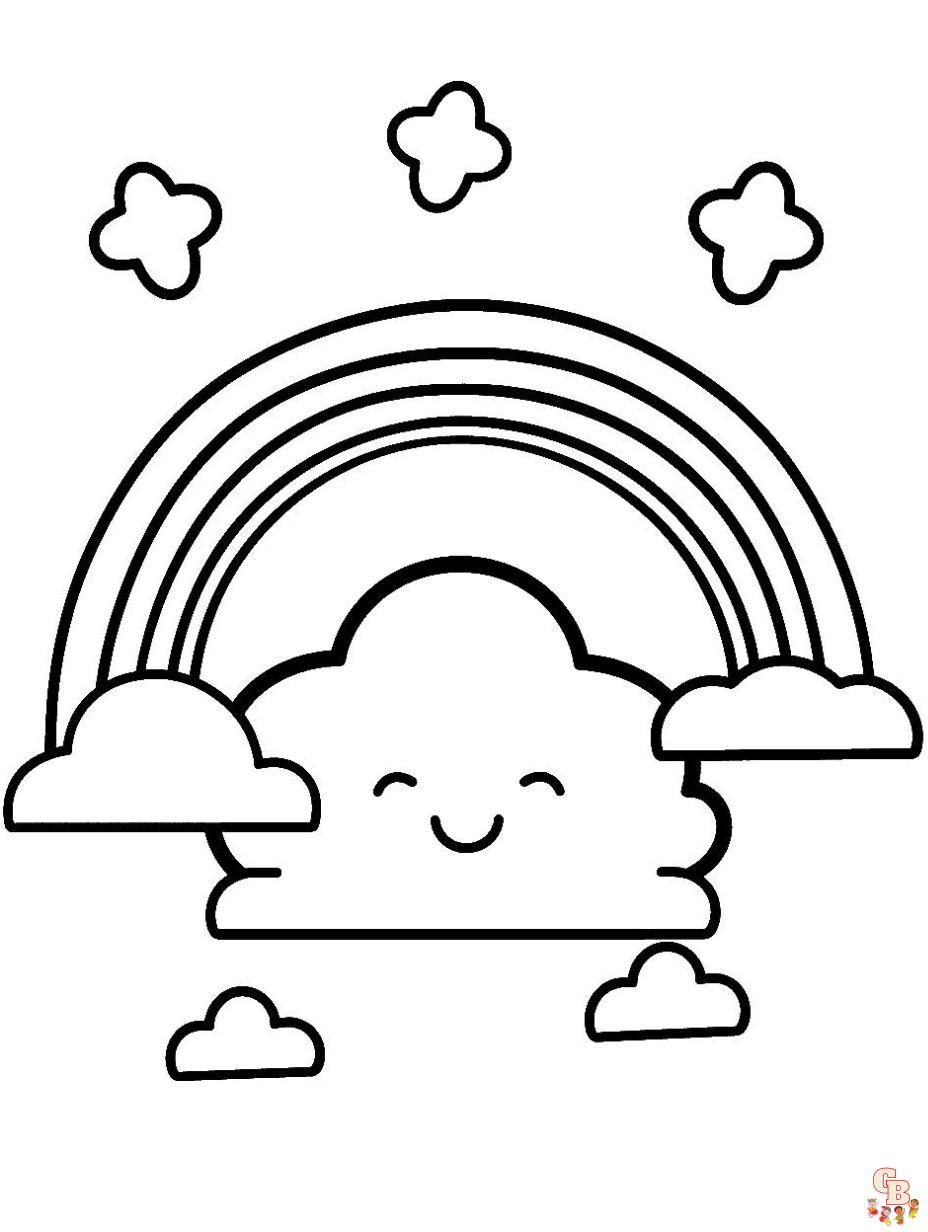 cute rainbow coloring pages