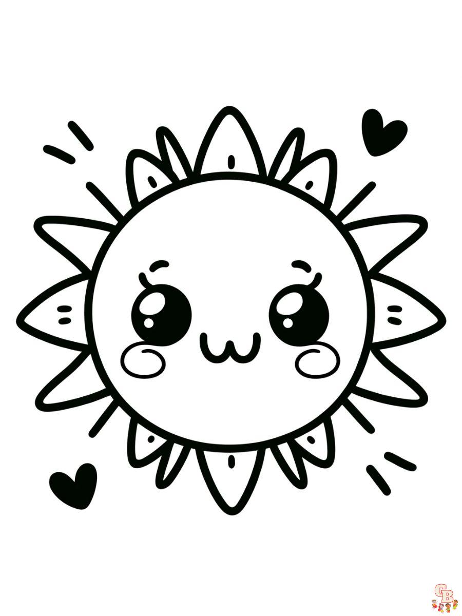 cute sun coloring pages