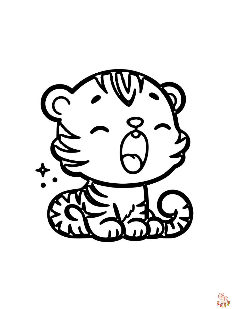 cute tiger coloring page