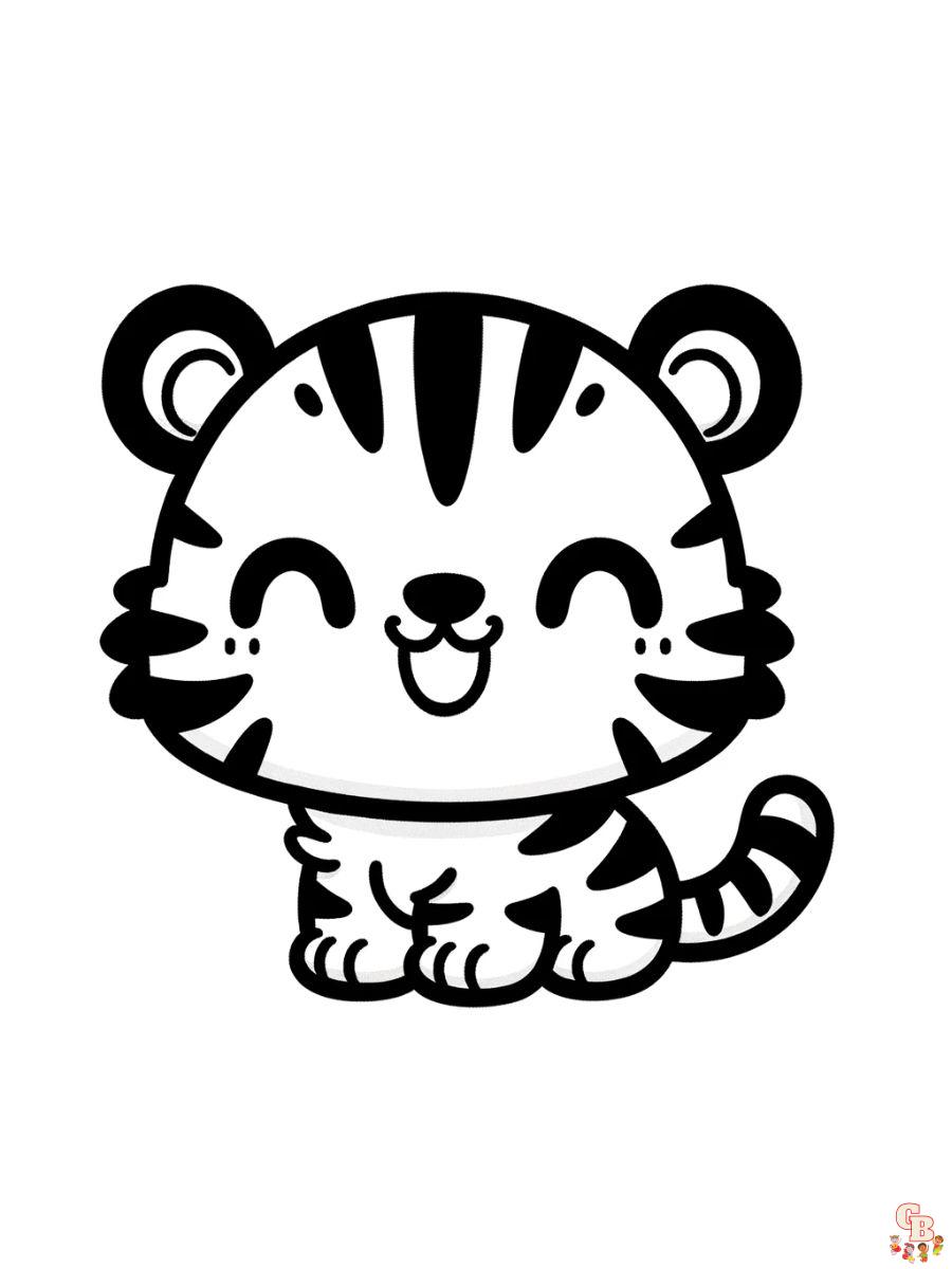 cute tiger coloring pages for kids