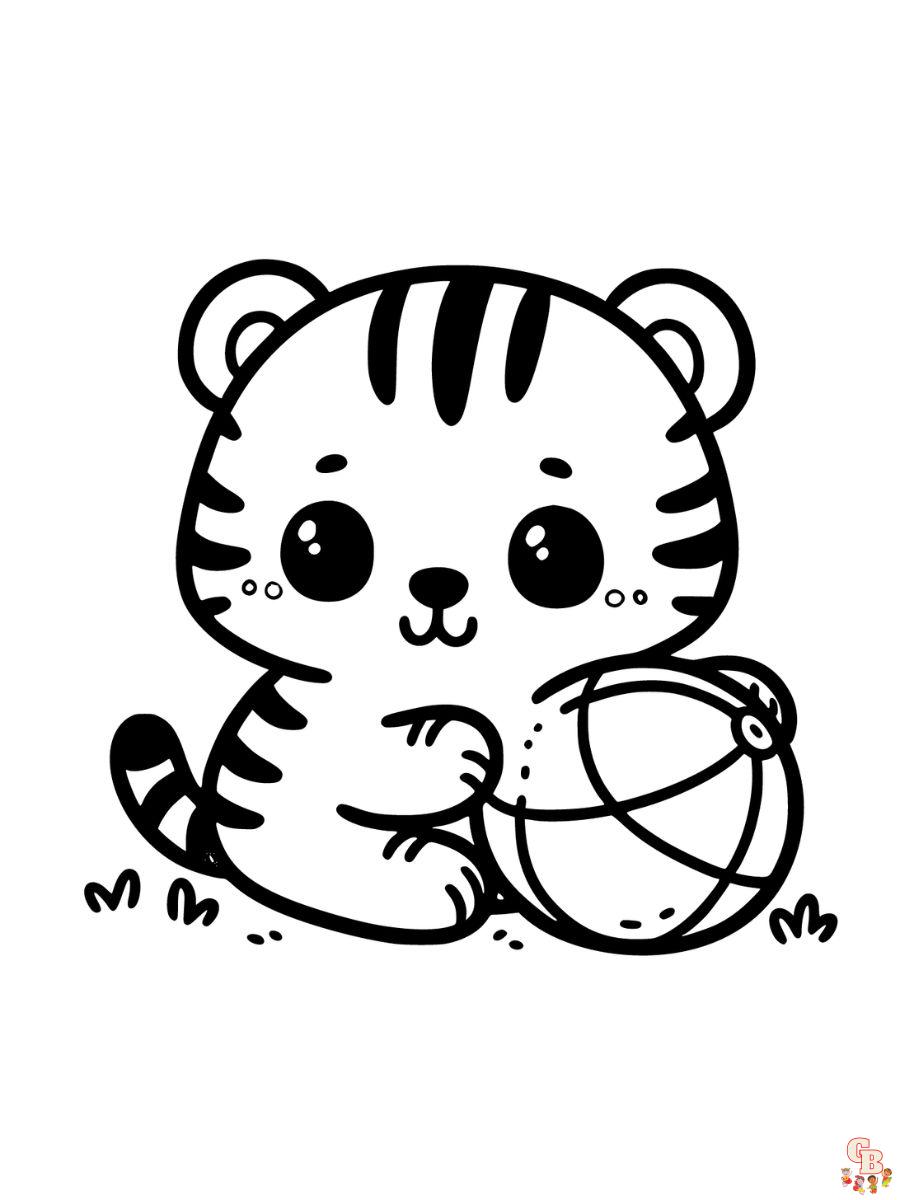 cute tiger coloring pages free