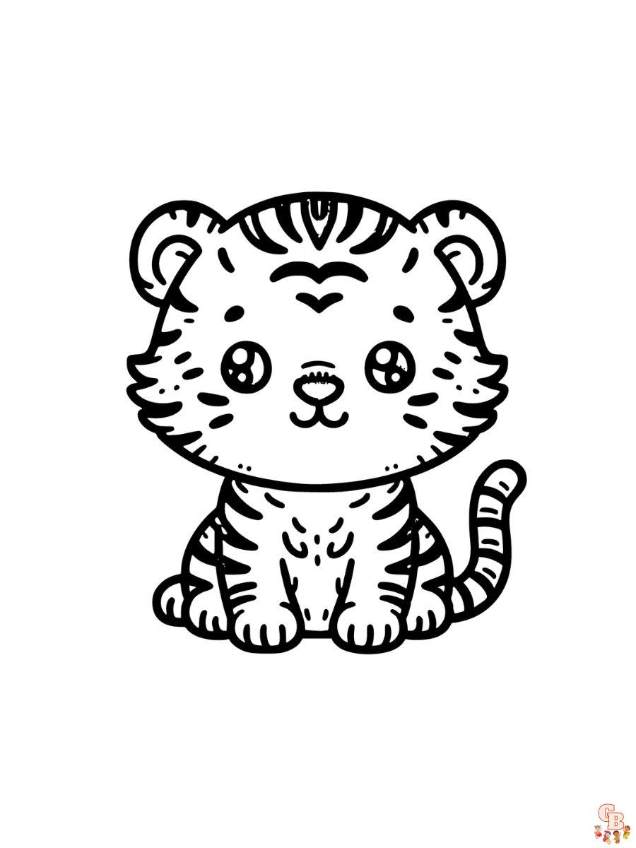 cute tiger coloring pages