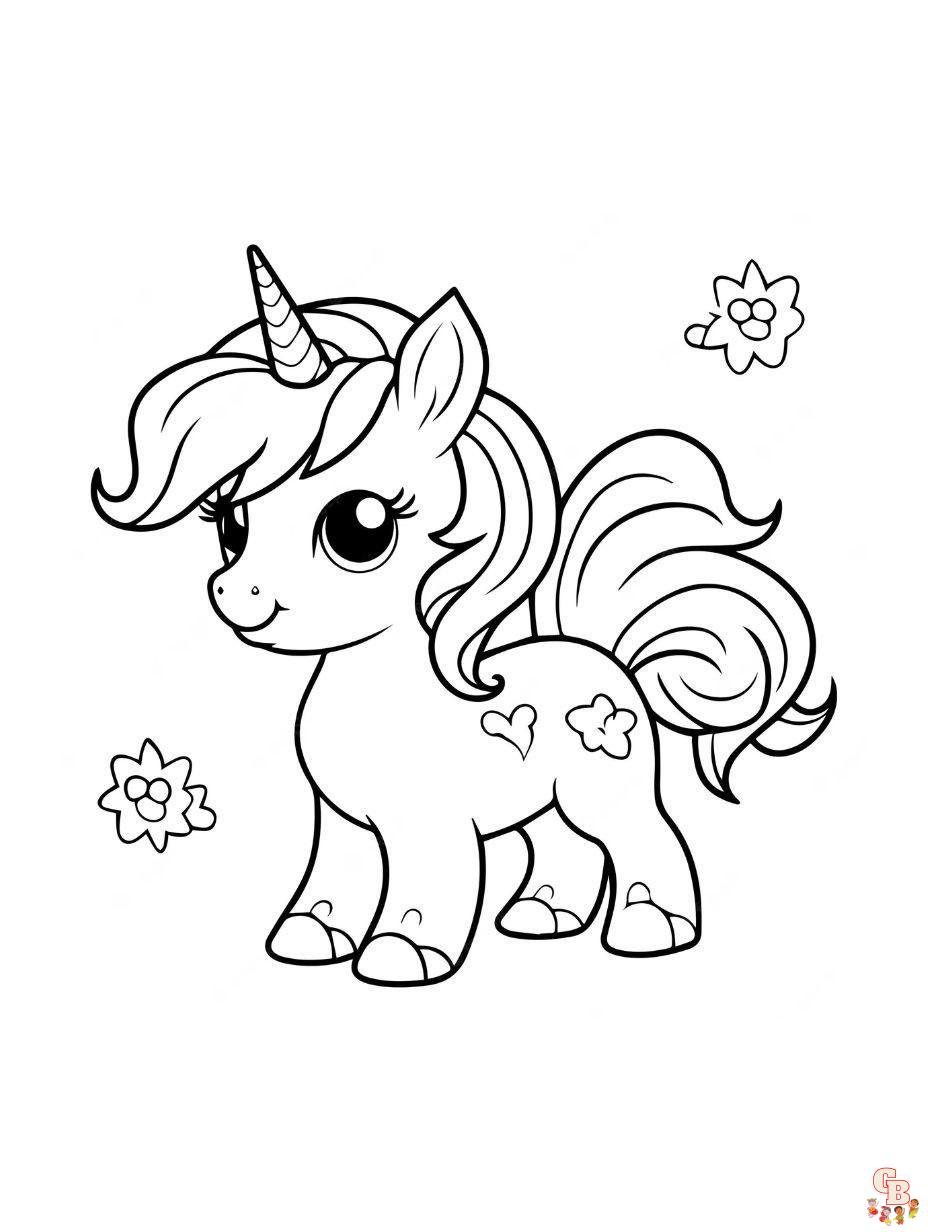 cute unicorn coloring pages