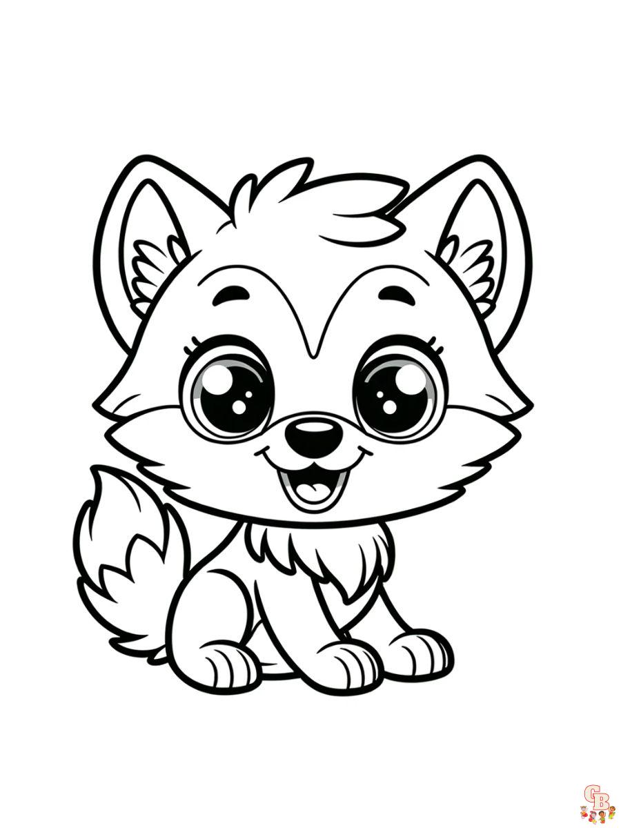 cute wolf coloring pages for kids