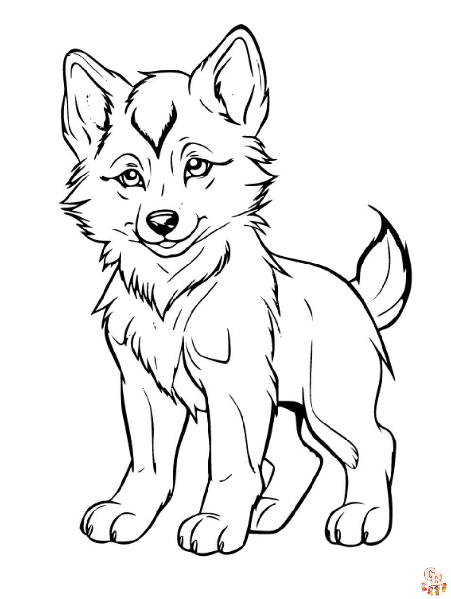 cute wolf coloring pages