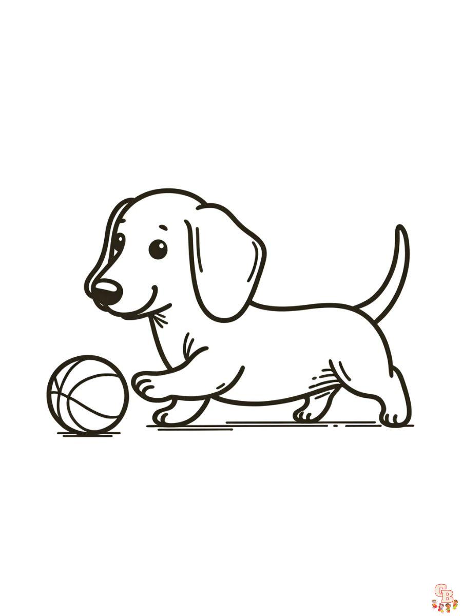 dachshund coloring page