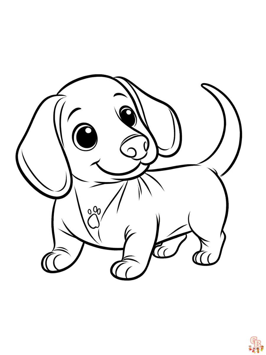 dachshund coloring pages to print