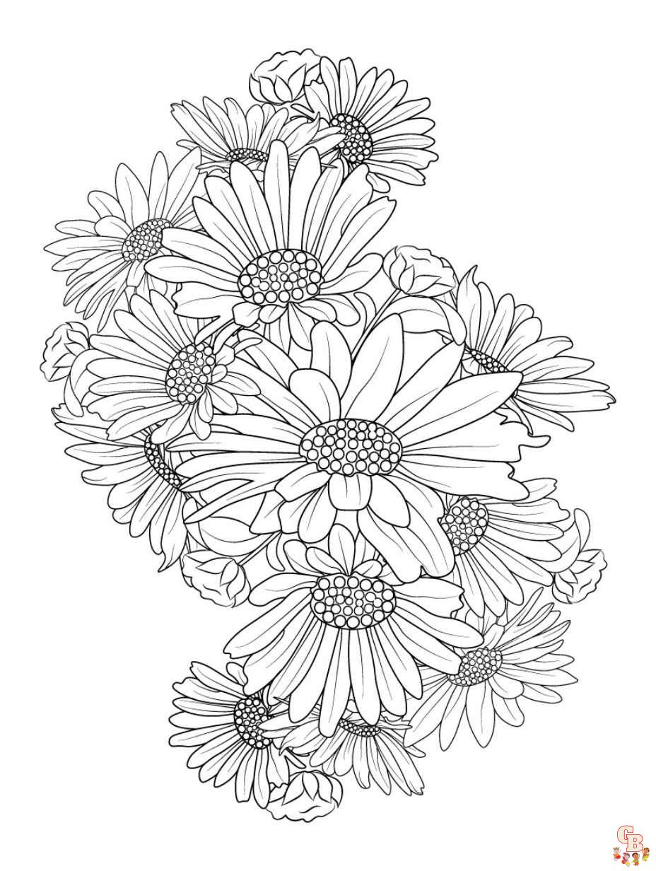 daisy flower coloring pages