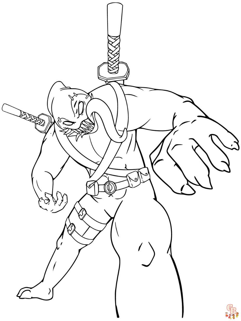 deadpool venom coloring pages