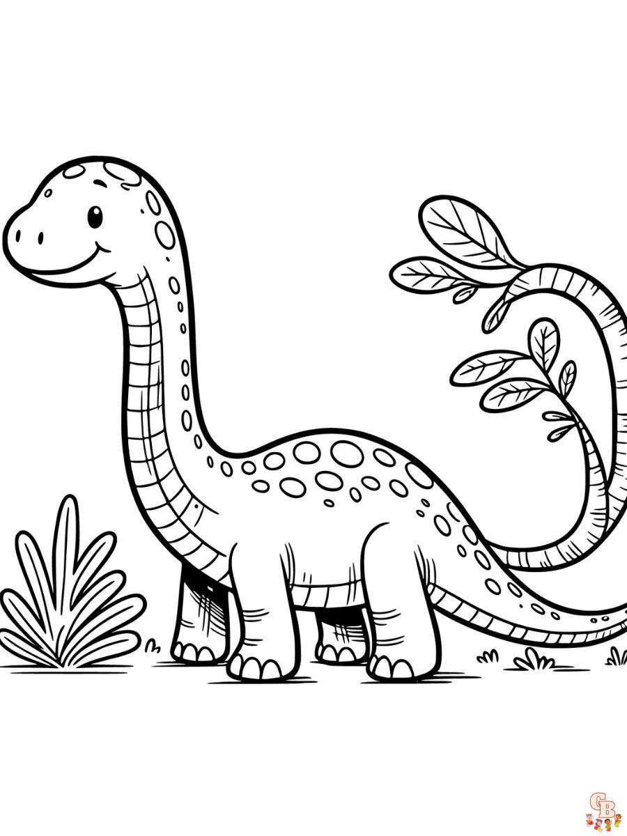 dinosaur brachiosaurus coloring page