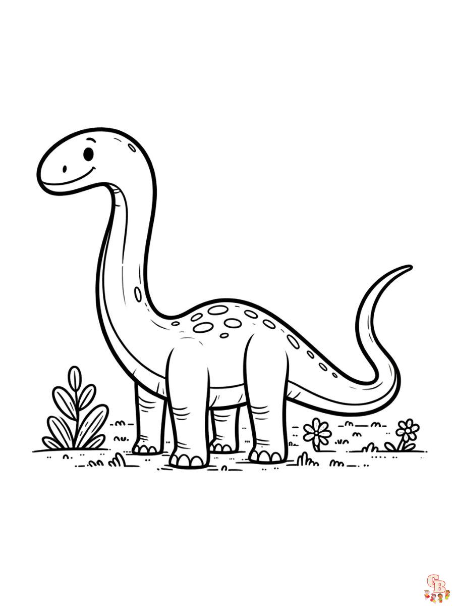 dinosaur coloring pages brachiosaurus