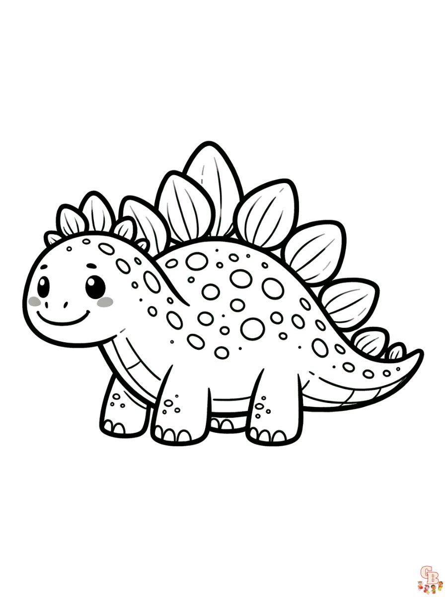 dinosaur coloring pages stegosaurus free