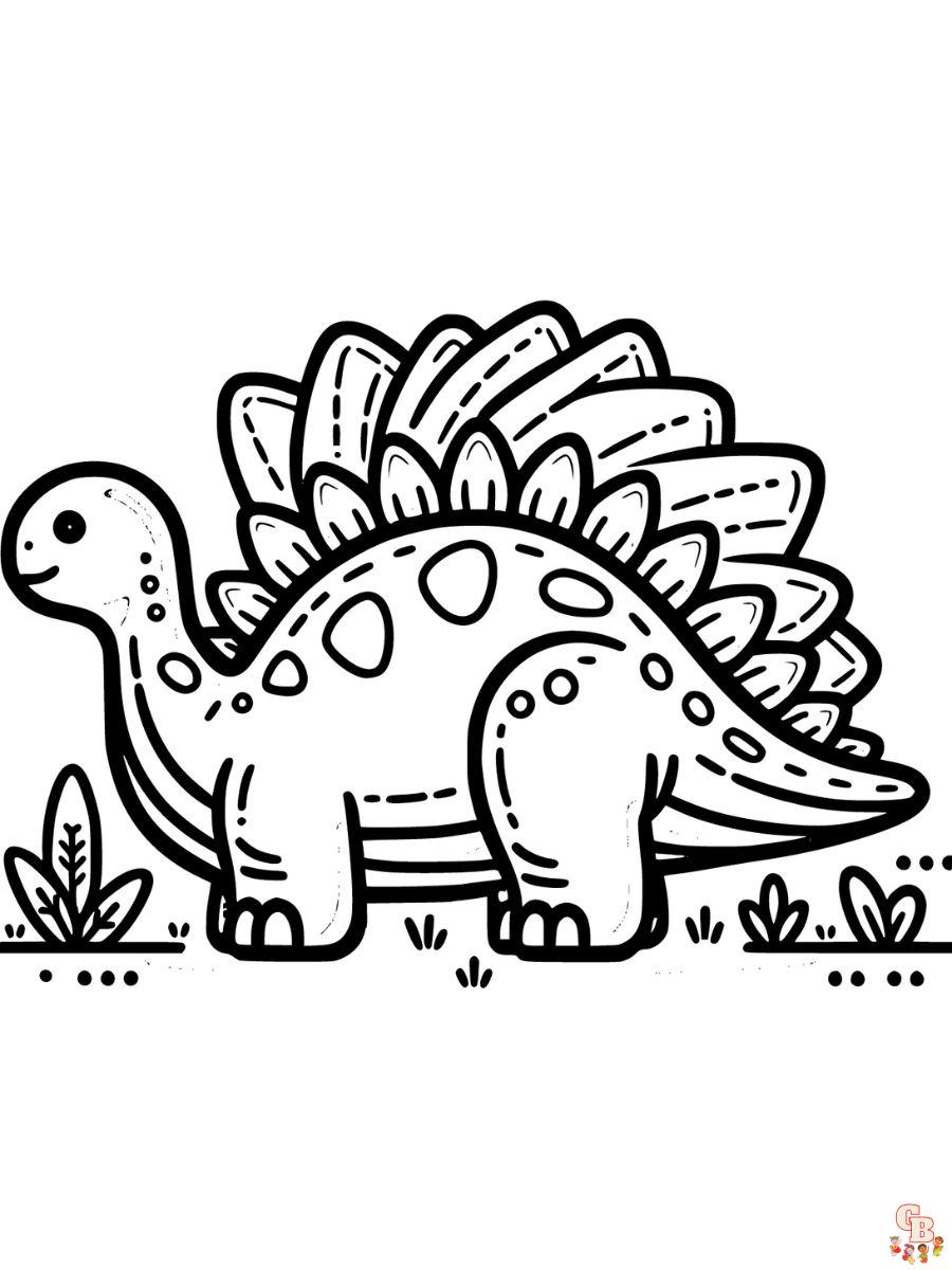 dinosaur coloring pages stegosaurus