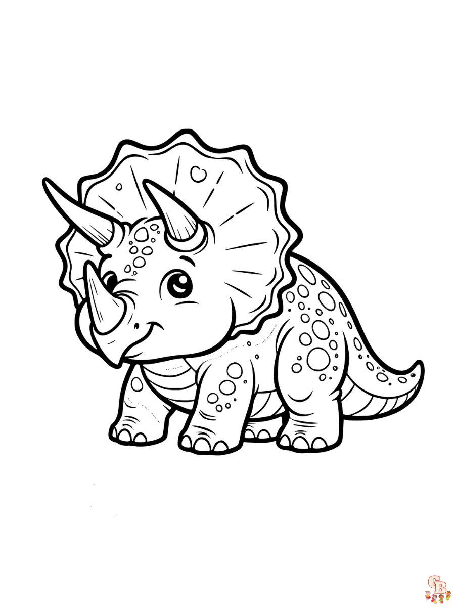 dinosaur coloring pages triceratops