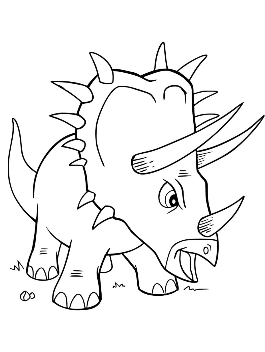 dinosaur coloring pages triceratops