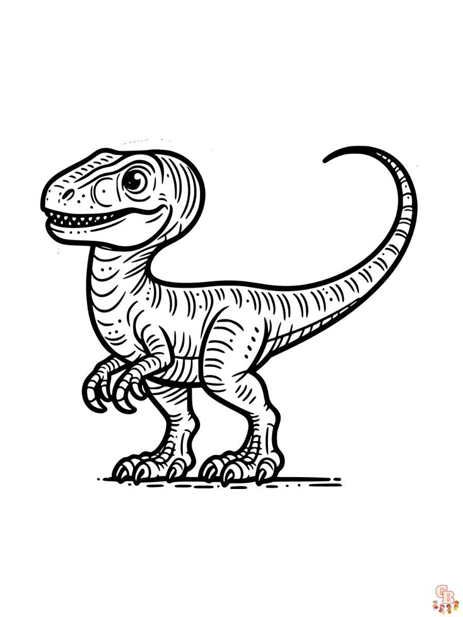 dinosaur coloring pages velociraptor