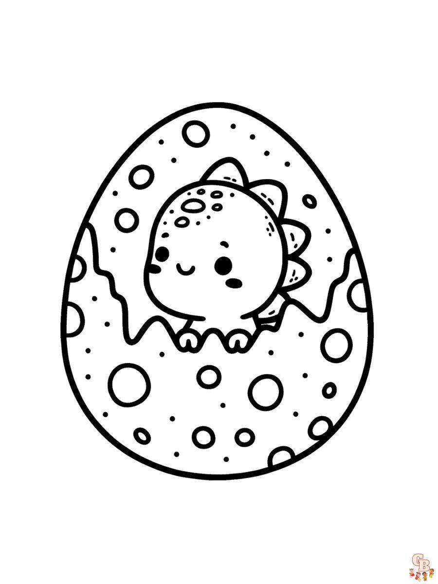 dinosaur easter egg coloring pages