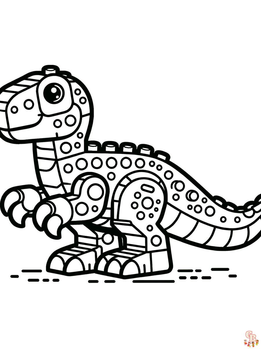 dinosaur lego coloring pages