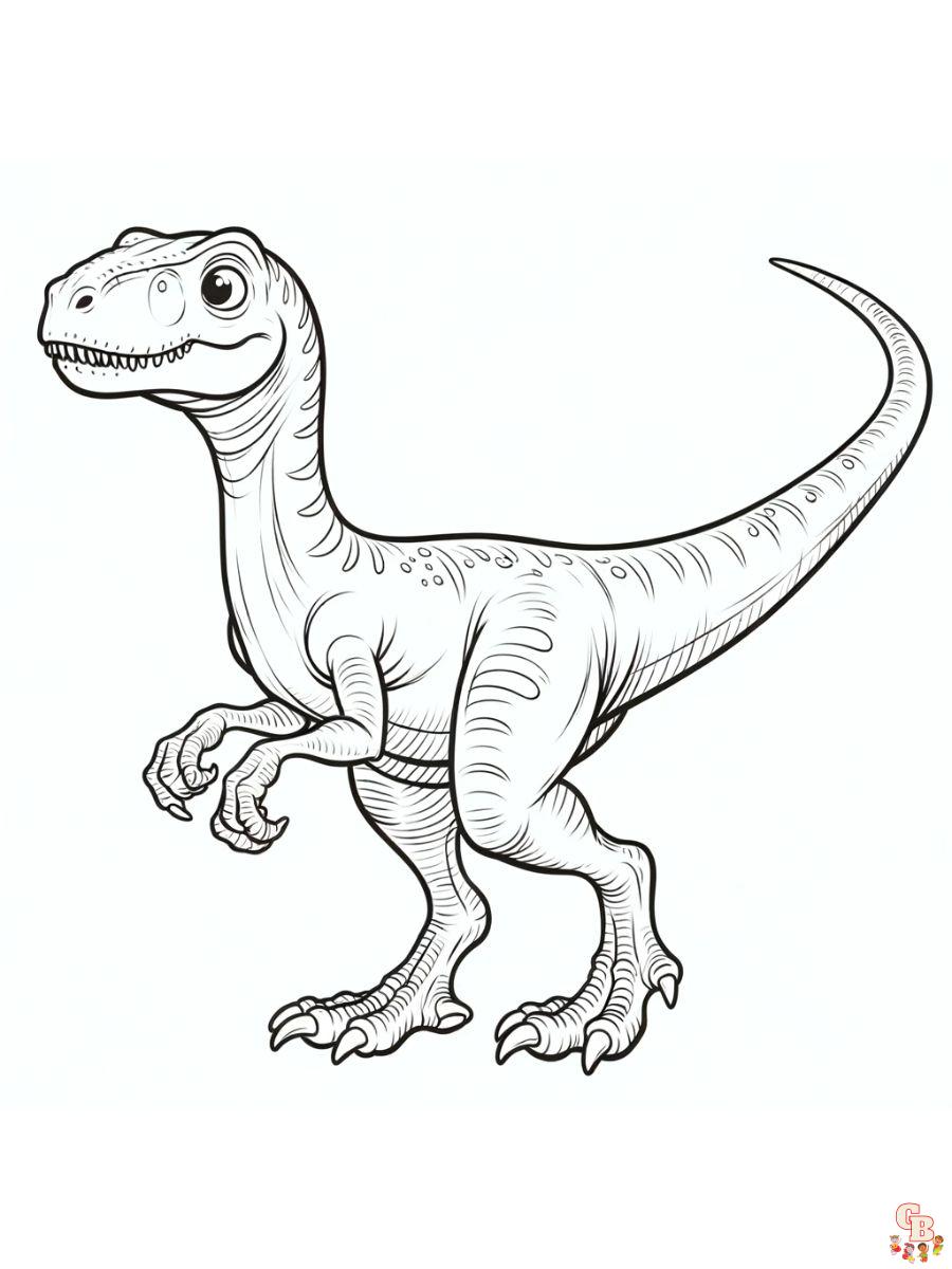 dinosaur raptor coloring pages