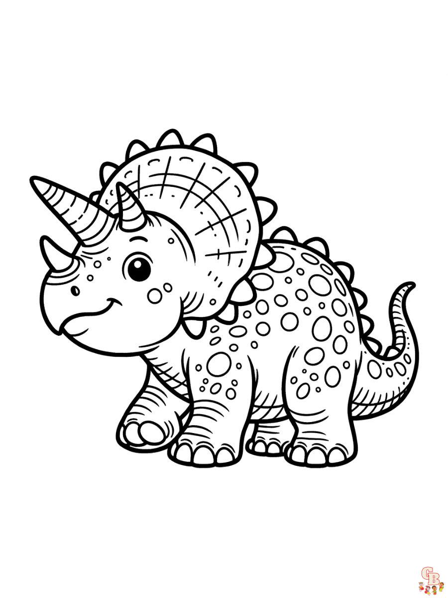 dinosaur triceratops coloring page