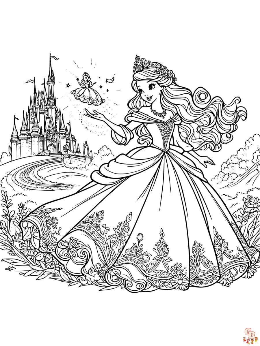 disney princess color pages