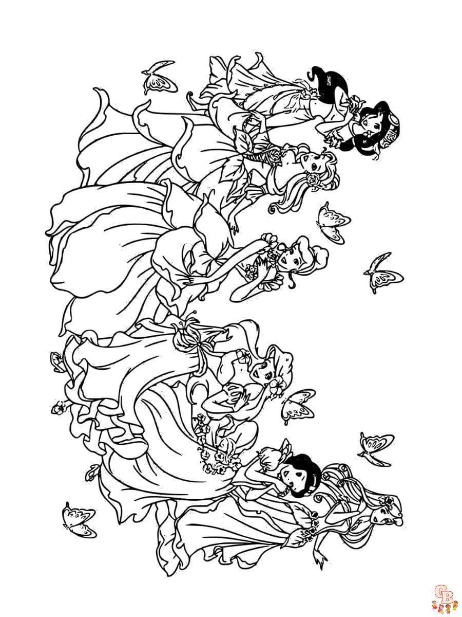 disney princess coloring book pages