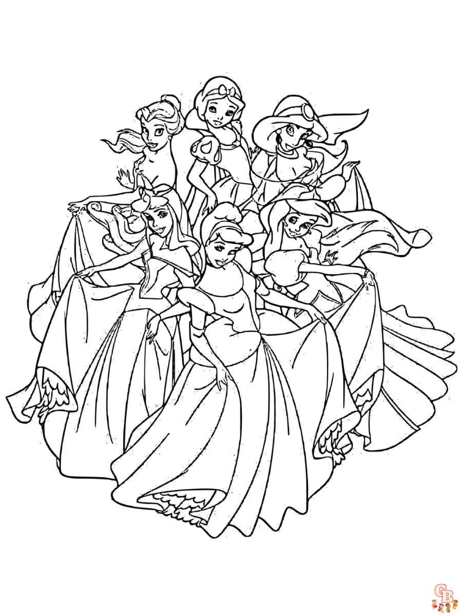 disney princess coloring pages printable