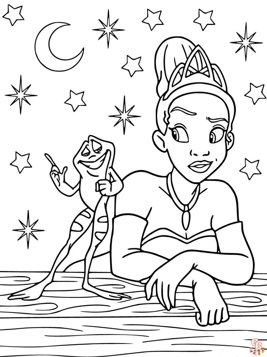 disney princess tiana coloring pages