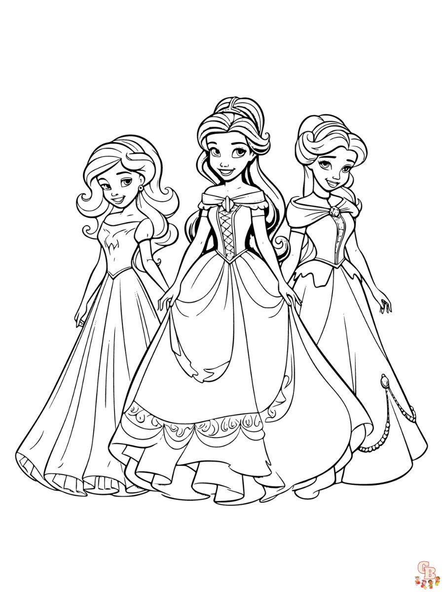 disney princesses coloring pages