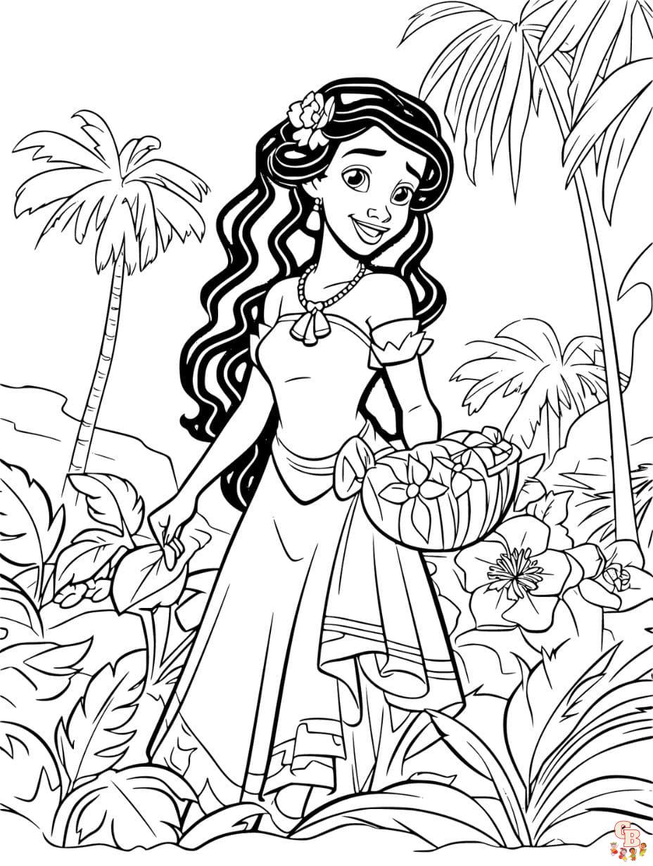 disney summer coloring page