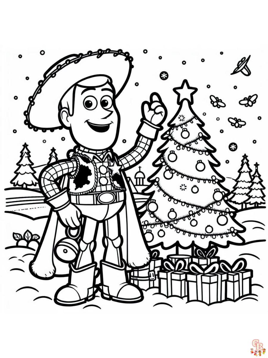 disney toy story christmas printable coloring pages