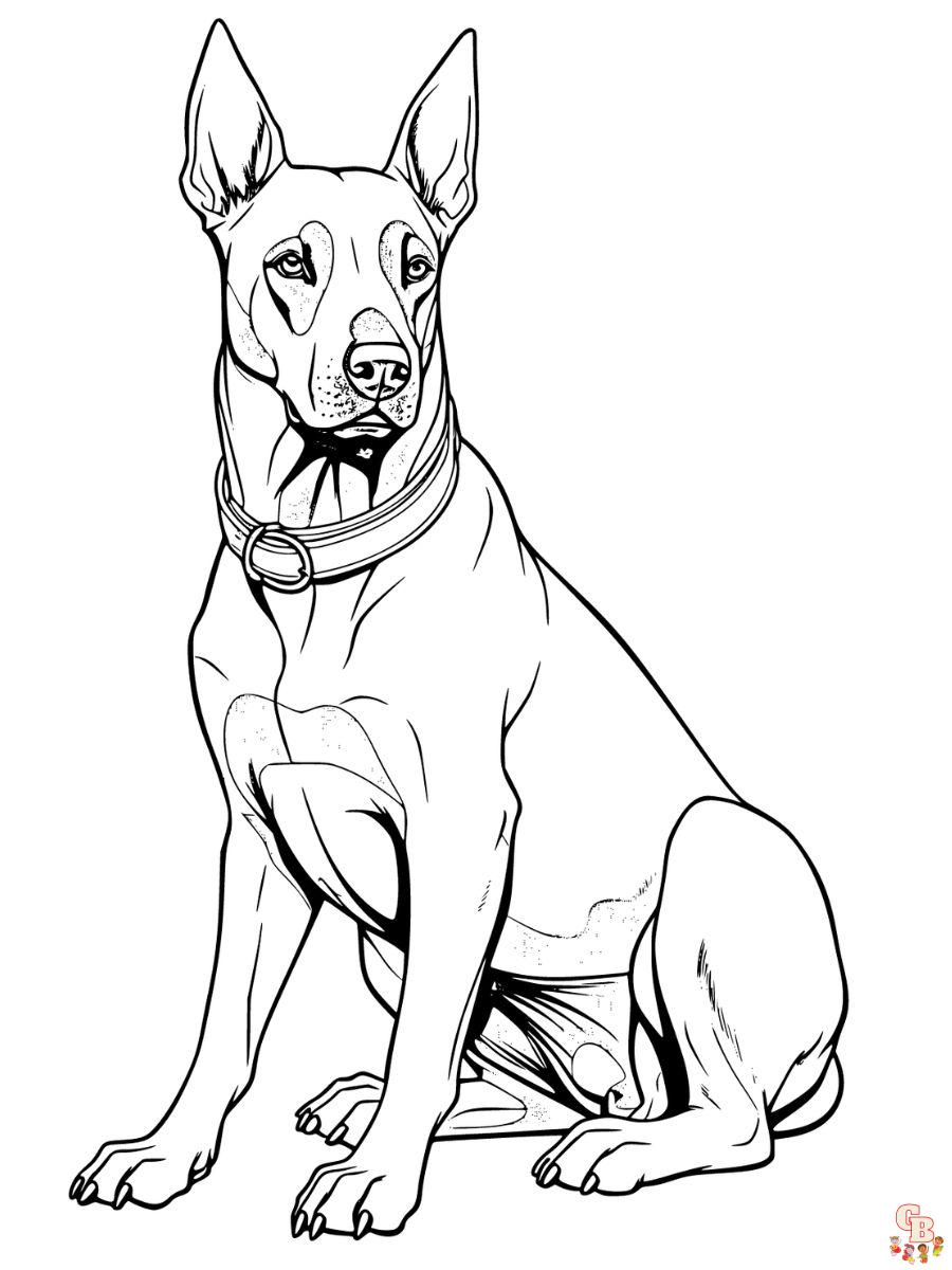 doberman coloring page