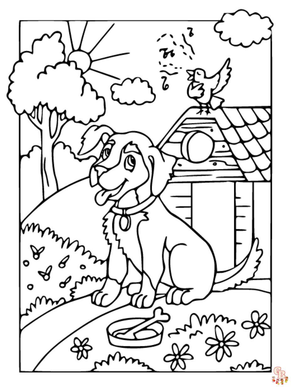 dog adult coloring pages