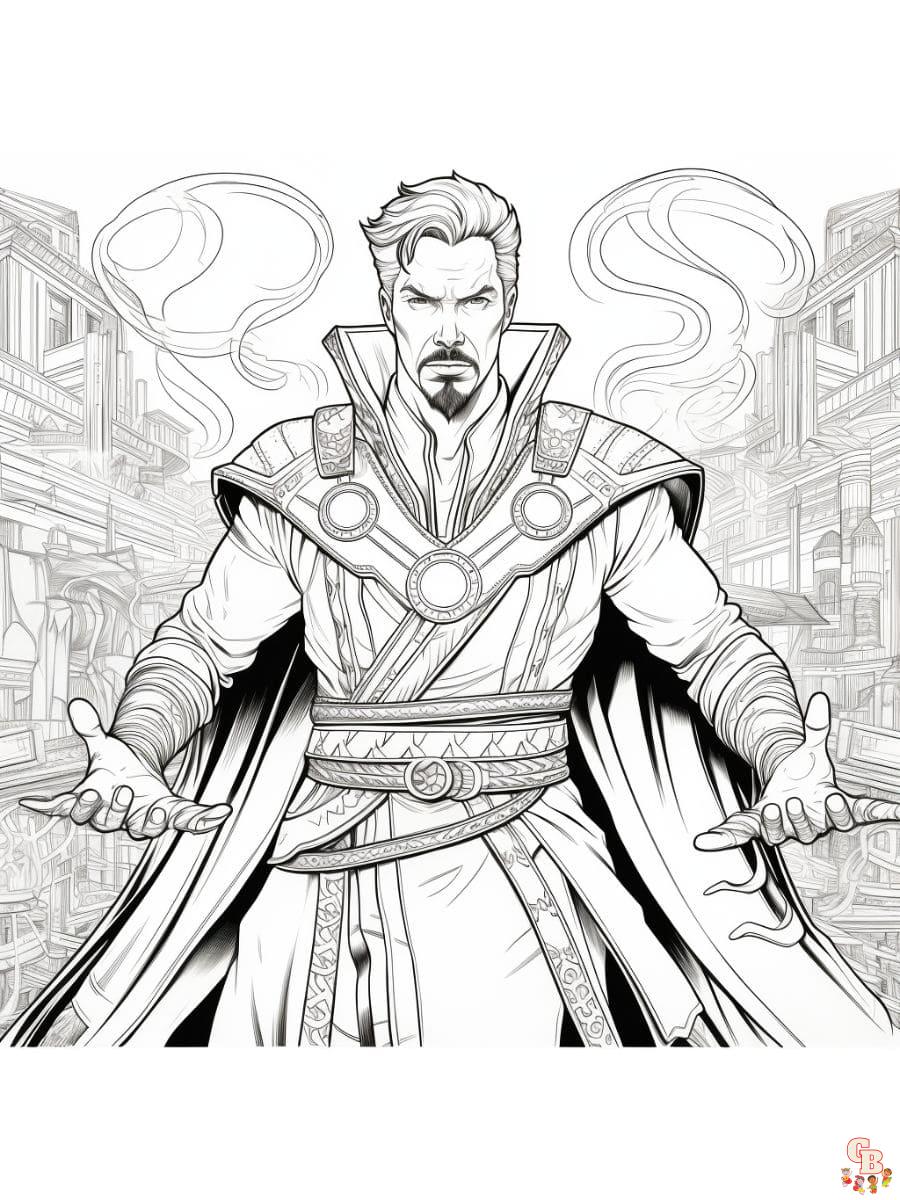 dr strange coloring pages