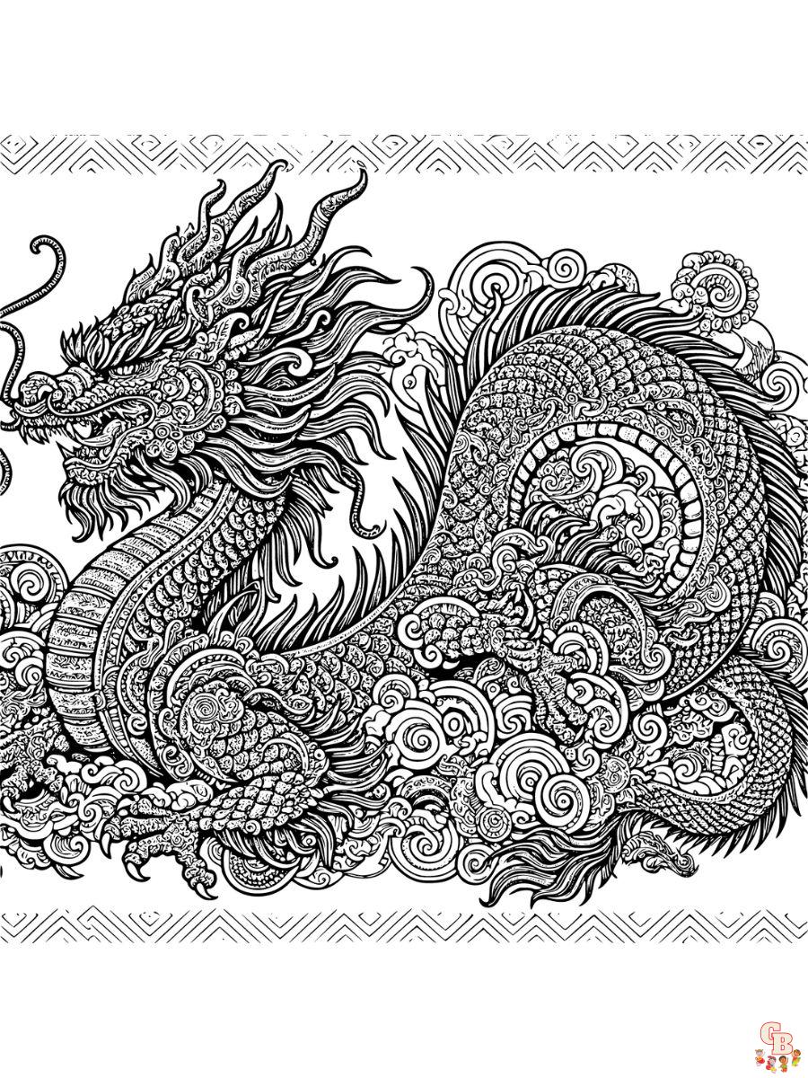 dragon adult coloring pages