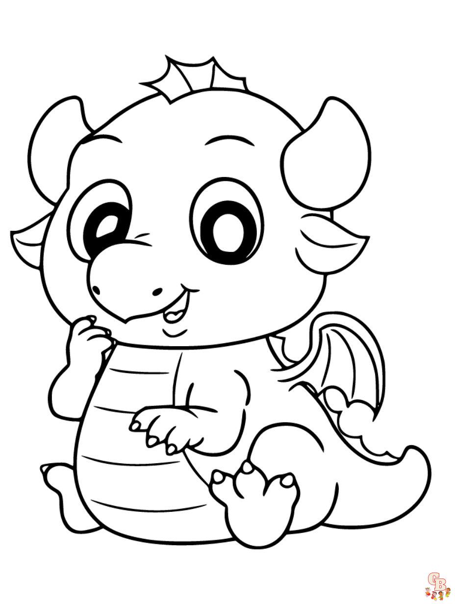 dragon cartoon coloring pages free