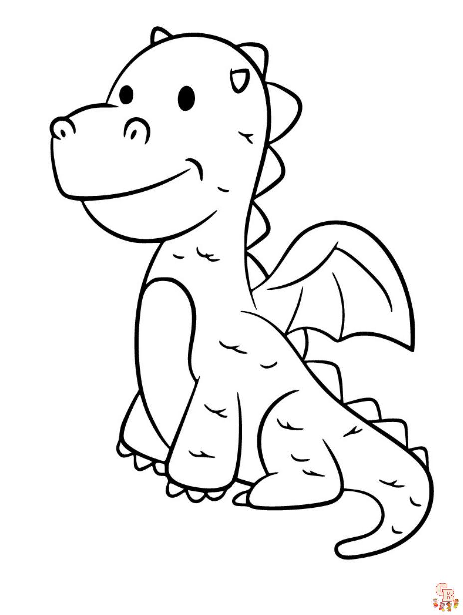 dragon cartoon coloring pages