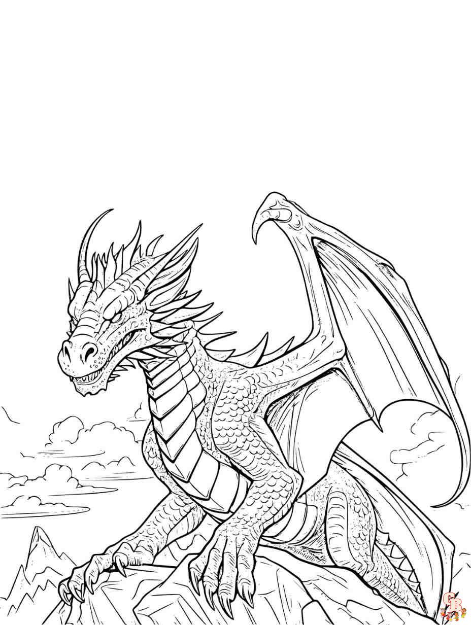 dragon coloring page