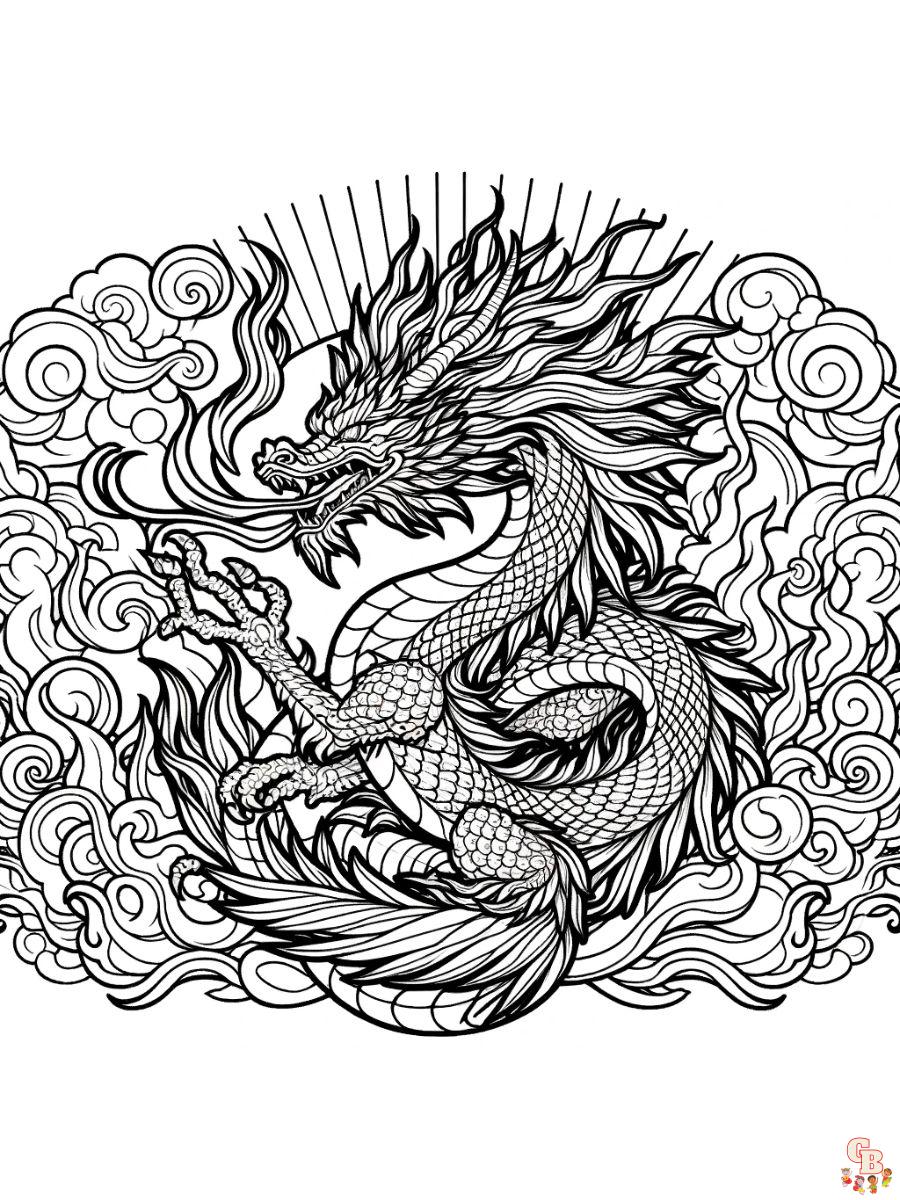 dragon fire coloring pages