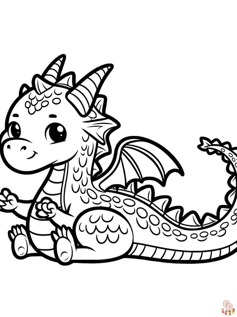 dragon free coloring pages printable