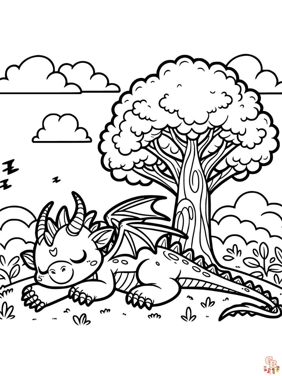 dragon free coloring pages