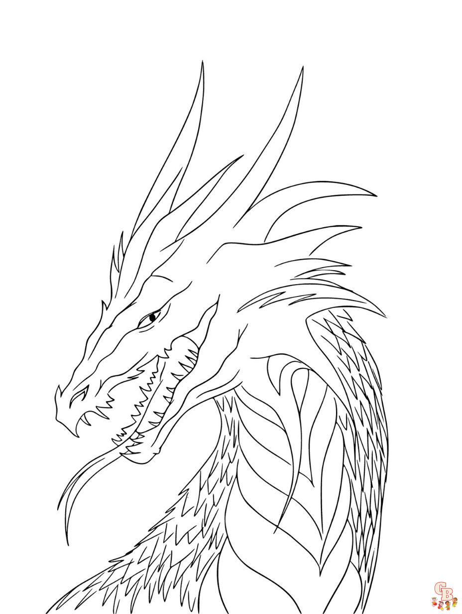 dragon head coloring pages