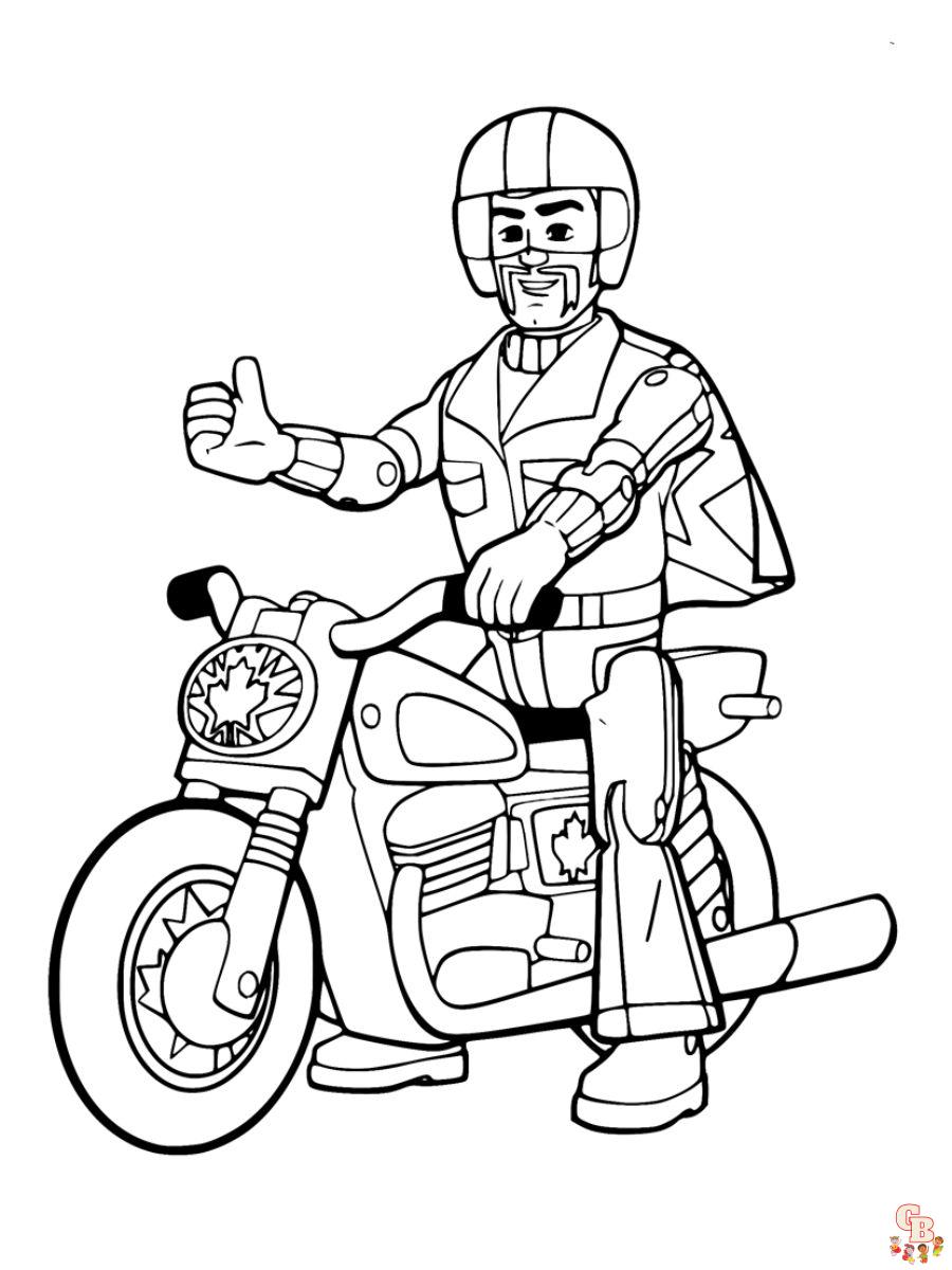 duke caboom toy story coloring pages