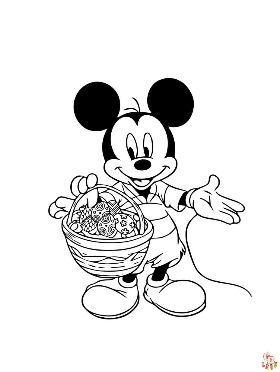 easter coloring pages mickey mouse