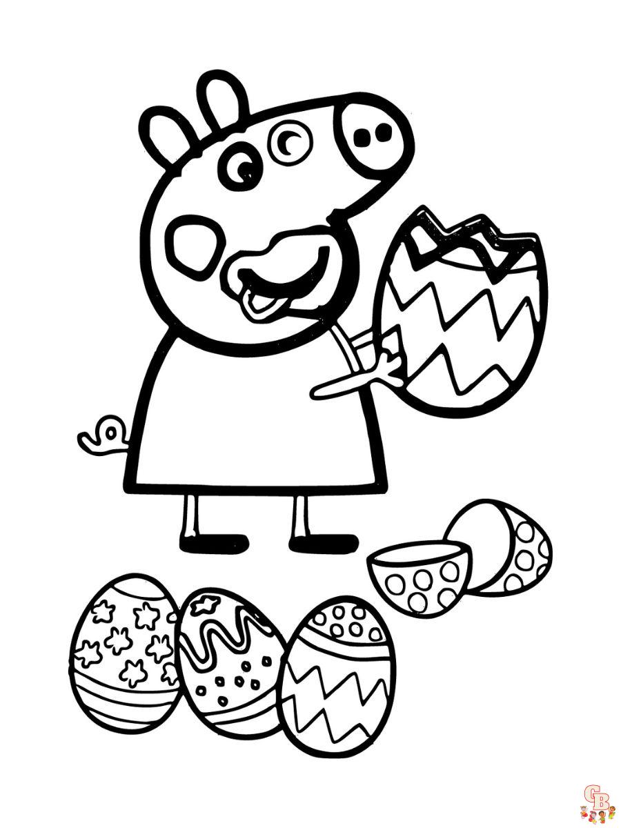 easter coloring pages peppa pig