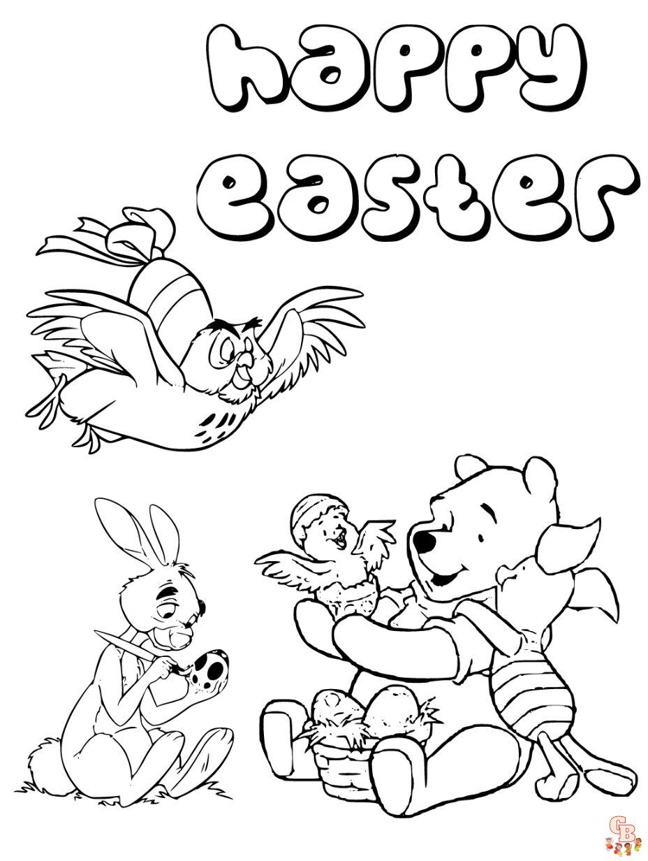 easter coloring pages winnie the pooh free