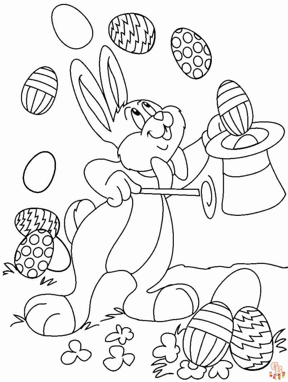 easter egg bunny coloring pages