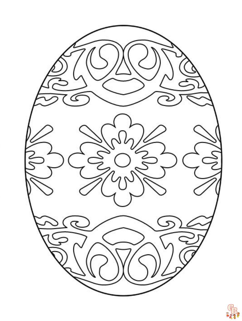 easter eggs coloring page